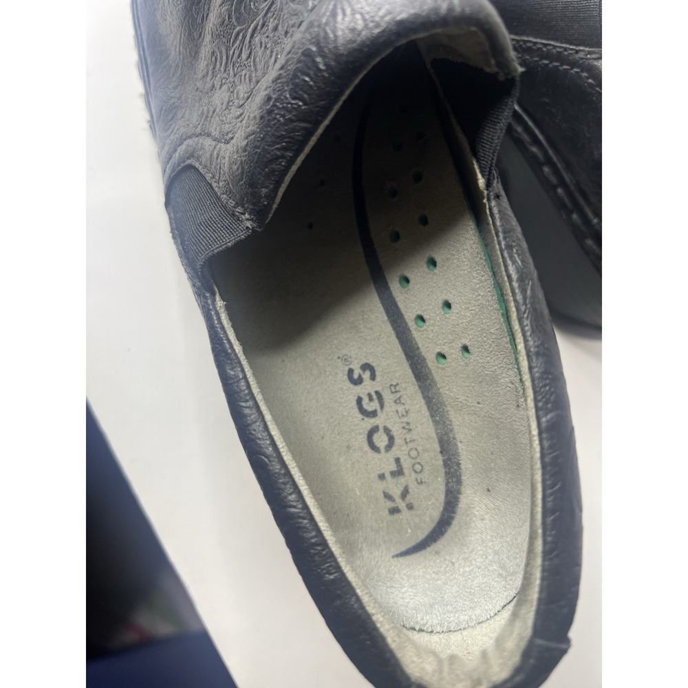 Klogs Black Floral Embossed Tooled Leather Slip On Clogs Shoes Womens Size 8 - Picture 5 of 5